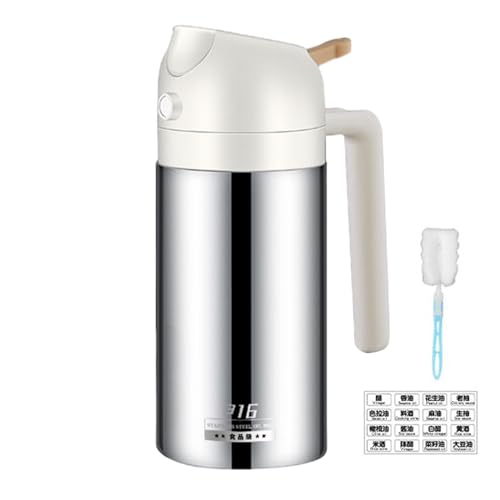 GEDOX Oil Sprayer Dispenser - 2 In 1 Olive Oil Spray Bottle | Stainless Steel Oil Dispenser And Oil Sprayer | Cooking Oil Spray Glass For Salad, BBQ, Roast And Frying, 360ml, OMU4U62M0ZZK0ULNH