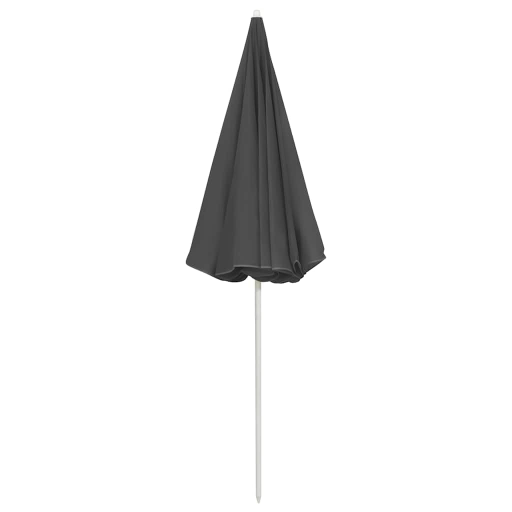 Ombrellone da spiaggia, 240 cm, in poliestere, resistente ai raggi UV, inclinabile, con meccanismo di inclinazione, antivento, per giardino, balcone, terrazza, spiaggia, protezione per esterni