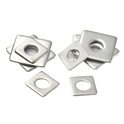 Lkq-������ M3 M4 M5 M6 M8 M10 M12 M14 M16 M18 M20 304 Stainless Steel Flat Washer Thicken Square Gasket Curtain Wall Shim Metal Rin