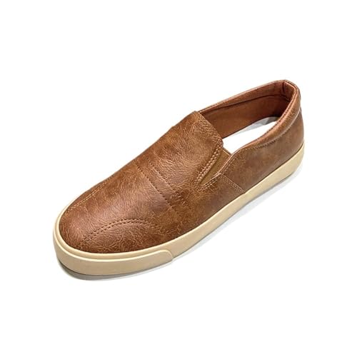 Mens Driving Loafers Slip On Leather Comfortable Shoes for Business Casual Wedding Travel Lightweight Breathable Flexible Sole