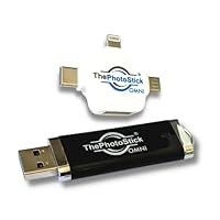 ThePhotoStick Omni 128GB - Effortless Photo and Video Backup for Apple, Android and Windows Devices
