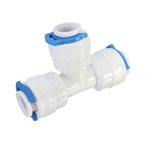 Image of Water Purifier Push Fit Tee Connector | 3 Way Tube Jointer Quick Connect | Push Fit Type Connector | T-Shape 6 mm For RReverse Osmosis System (Pack of 100)