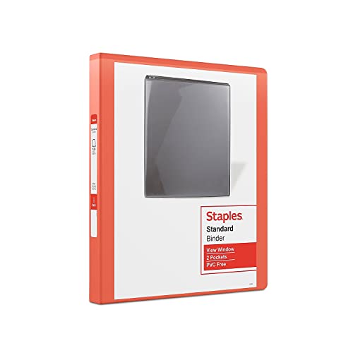 Staples 82617 Standard 1/2-Inch 3-Ring View Binder Orange (26430-Cc) #TOP14