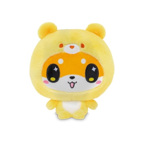 TeeTurtle Shiba Inu Plush Toy - 5-Inch Pineapple Cake Scented