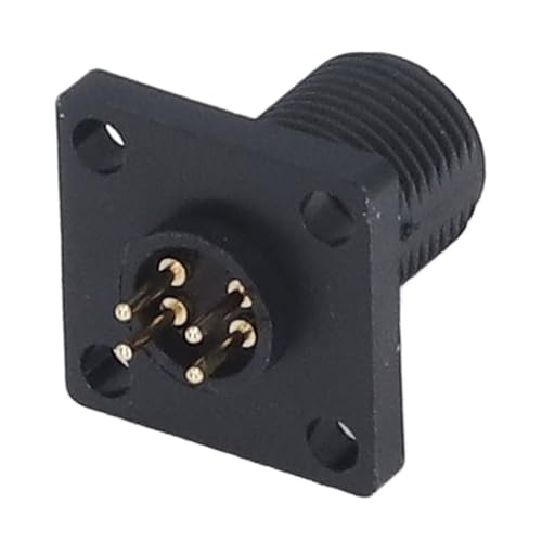 Conector tipo aviation 4 pines IP67 con rosca miniatura 6