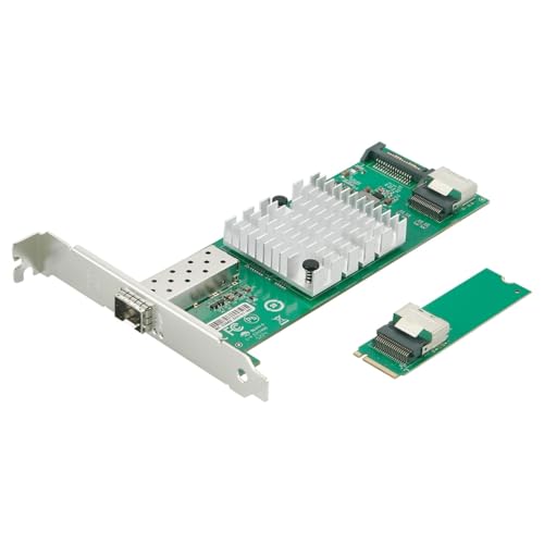 Image of M.2 M-Key Single SFP+ Port 10G Ethernet LAN Adapter with 50cm Cable, with Intel 82599EN Controller