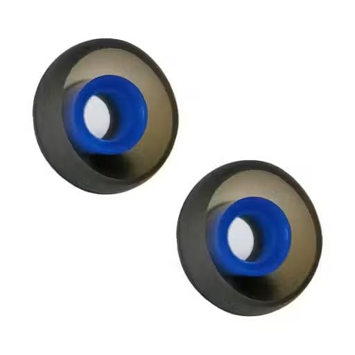 anywave 10 pieces (5 pairs) silicone earbud tips for earphones | hybrid replacement eartips for in-ear headphones | fits 3.8mm–4.2mm inner hole | medium size, blue