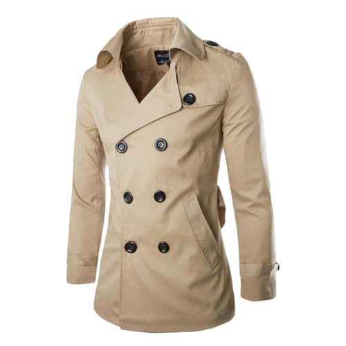 Manteau droit d'affaires en coton supérieur avec col revers tempérament