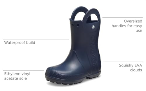 Image of Crocs Kids' Handle It Rain Boots | Waterproof Slip On Shoes | Kids' Rain Boots