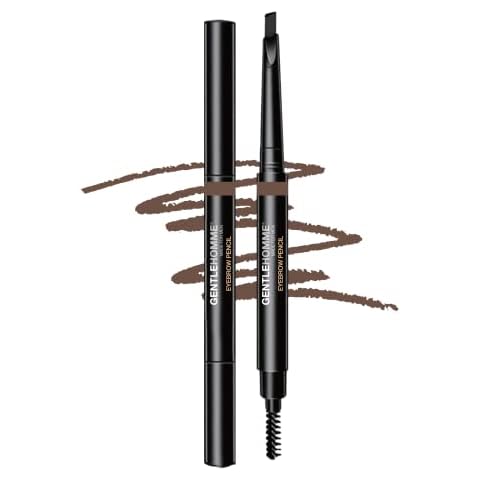 Gentlehomme - Eyebrow Pencil - Men’s Brow Pencil - 2-in-1 Brow Brush & Lead Pencil - Shape, Define & Fill In Eyebrows - Ultra-Thin Pencil - Long-Lasting Color - Vegan - Light Brown - 2 Pencils Cover