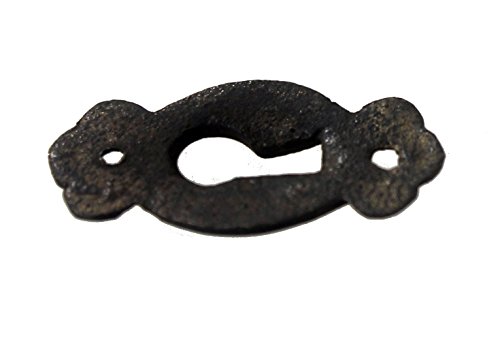Small Keyhole Escutcheon Covers Iron Finish by Nesha 10-Pack