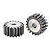 LYMFE Industrial helical Gear 2M 12T-27T Cylindrical Flat Gear 2Mod Pinion Spur Gear 12 13 14 15 16 17 18 19 20 to 27Teeth Steel Mechanical Drive Gears (Size : 22 Teeth)