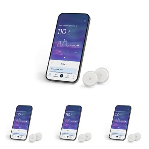 Lingo Continuous Glucose Monitor (CGM) 8-Pack, 24/7 Glucose Tracking by Abbott