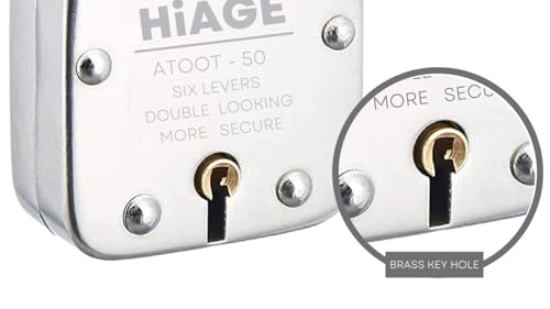 Image of Smart Shophar Heavy Duty Metal Fitting Brass and Steel Hiage Atoot Padlock 45 MM Silver, with Keys /Multipurpose Hardened Shackle Padlock for Door, Gate, Shutter and Home