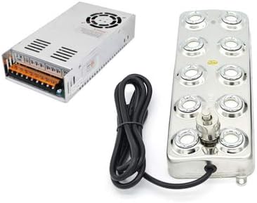 KY Ultrasonic Mist Maker fogger 10 Head ultrasonic Mist humidifier Atomizer with Power Supply for Water Fountain Pond Rockery Fishtank Vase Birdbath