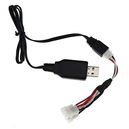 XH-3P One Drag 3 Câble de Chargeur Batterie Lipo 3 en 1 Lithium Charging USB Rechargeable Li-ION Li-Polymer de 7.4V 1A USB 1000mA Charge