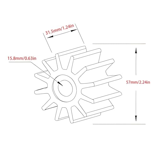 Turbine de pompe à eau de haute précision compatible 09-801B 500108 - 2