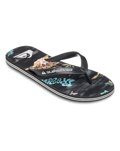 Quiksilver Molokai Art 25, Sandalia Hombre, Black Naturama, 45 EU