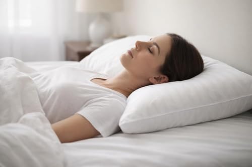 Image of Y & A'M Microfiber Soft White Pillows | Pillows for Sleeping | Ultra Soft | Anti Stress Bed Pillow for Sleeping & Neck Pain Relief for Back, Side & Stomach Sleeper (Pack of 3, 42x68 cm)-J