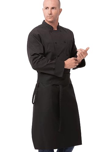 Tablier effilé noir pour éviter les taches de cuisine Chef Works A577