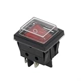Micpointik Interrupteur à bascule lumineux KCD4 2 positions 4 broches 16 A 250 V Interrupt...