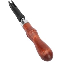 V Type Push Groover, Leather Craft hand Tool Adjustable Handle Leather Groover Craft Gouge Tool Edge Beveler for DIY Craft