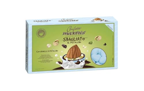 CONFETTI MAXTRIS CIOCOMANDORLA SBAGLIATO AL PISTACCHIO CELESTE SCATOLA 1 Kg