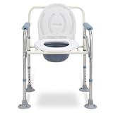 Toilettenstuhl Klappbar, 5-Fach Höhenverstellbar，Tragfähigkeit 150 Kg