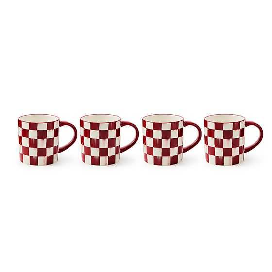 Set de 4 mugs de cerámica Stoneware 11 onzas