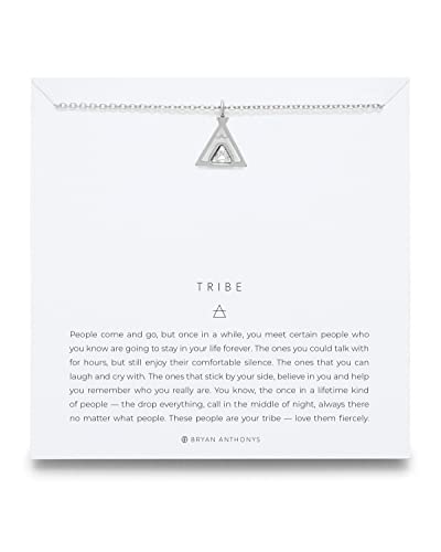 Bryan Anthonys Tribe Friendship Necklace for Women - Elegant Tepee Pendant Necklace with Silver Finish Over Brass Meaningful Everyday Jewelry Adjustable Length Nickel-Free Sentimental Necklace Gift for Her