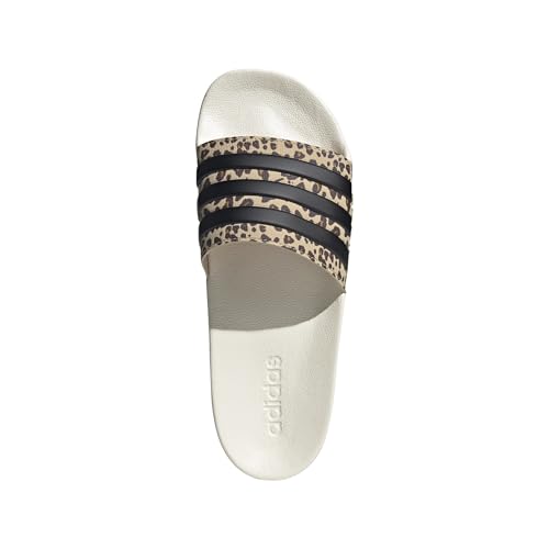 adidas Unisex Adilette Shower Slide Sandal, Off White/Black/Magic Beige, 11 US Men3