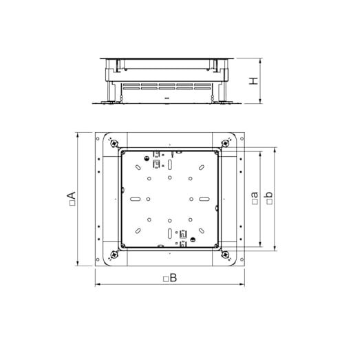 Boîte de dérivation 115-170mm boîtier de réglage encastrable pour câbles