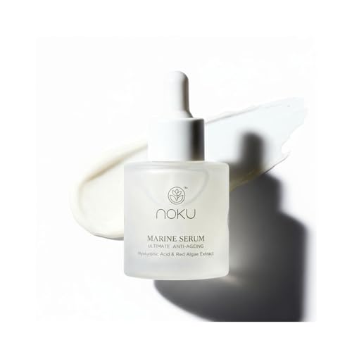 Noku Marine Serum – Red Algae, Hyaluronic Acid & Vitamin C | Anti-Aging, Firming & Deep Hydration | Vegan, Cruelty-Free, Clean Skincare for Glowing Complexion (30ml)