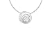 Produktbild Tuscany Silver Collier Sterling Silber Zargenfassung 5mm Rund Weiß Zirkonia 41cm/16'