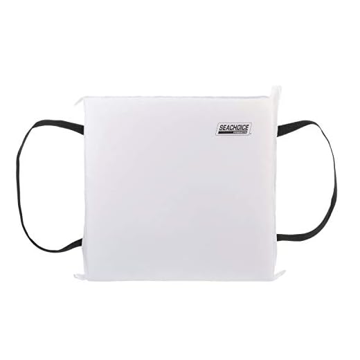 SEACHOICE 44920 Foam Emergency Marine Flotation Cushion 15-Inch x 15-Inch, White
