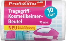 Preisvergleich Produktbild Profissimo Kosmetikeimermüllbeutel mit Tragegriff 10L, 75 Btl