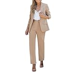 luvamia Women's Two Piece Sets Pants Suits Dressy Business Casual Outfits Professional Blazer Pantsuits Set Work Office