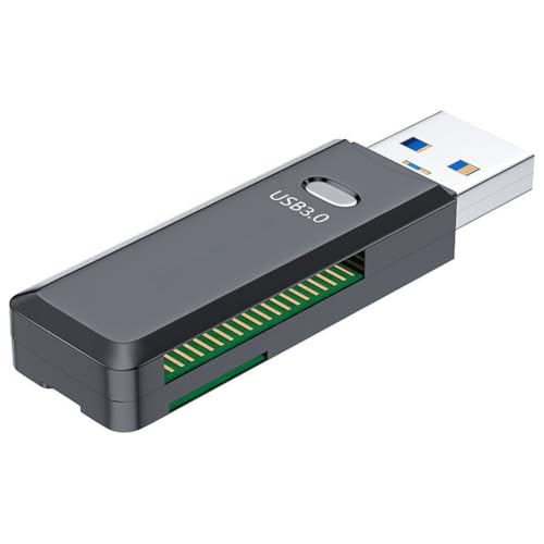 Pesfehhy Lector de Tarjetas USB 3.0 2 en 1 Lector de Tarjetas TF/SD Transmisión de Datos de Alta Velocidad Lector de Tarjetas Inteligente para PC Portátil Negro