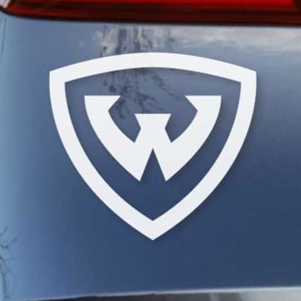 Collegiate NCAA Car Decal Made from Premium Weatherproof Vinyl (Wayne State University Shield)