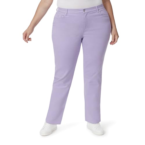 Gloria Vanderbilt Women's Plus Size Amanda Classic High Rise Tapered Jean Standard, Sweet Violet