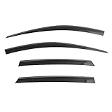 WellVisors Window Visors Wind Deflectors Compatible With Volkswagen VW 2021-2024 ID.4 With Black Trim Rain Guards 3-847VW023