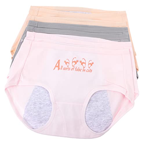 VALICLUD 6 Piezas De Ropa Interior Menstrual A Prueba De Fugas Reutilizable Bragas Menstruales Bragas para El Período Bragas para Mujer Bragas Prácticas Bragas Alargadas De Algodón