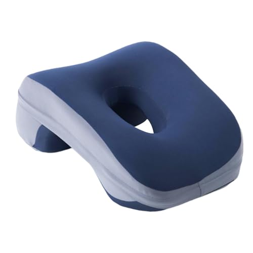 FashionCha Headrest for Neck Napping Pillow for Adult Practical Multi Use Comfortable Removable Cover with Zipper Lunch Break Pillow, Dark Blue