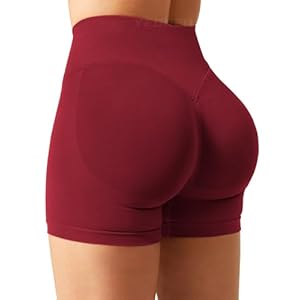 YEOREO SoftHue Women Workout Gym Impact Shorts Hidden Scrunch Butt Lifting 3.6″/4.5″/6″ Seamless Shorts