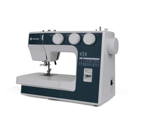 Image of SINGER 3323 Sewing Machine | 23 Built-in Stitches, 58 Stitch Functions | Auto Needle Threader | 4-Step Buttonhole | Heavy Duty Metal Frame | Free Arm | LED Light
