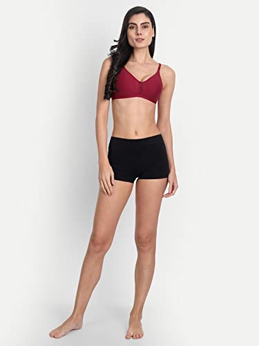 Image of Women's Full Coverage Cotton Blend Bra | Wired Free Lightly Padded Everyday Wear Bras | Soft Breathable Comfortable T-Shirt Bra | Adjustable Straps Lightweight Daily Inner wear for Women Pack of 2