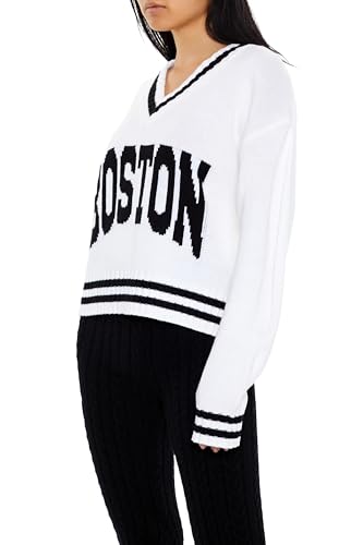 Forever 21 Women's Boston Varsity-Striped Sweater4