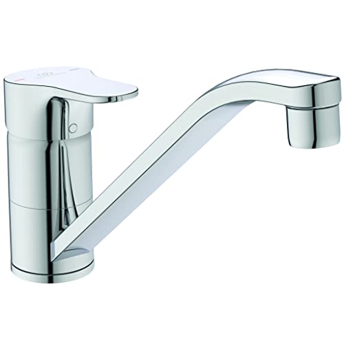 Ideal Standard - Cerabase, Miscelatore cucina monocomando a bocca bassa, Da appoggio, Cromato