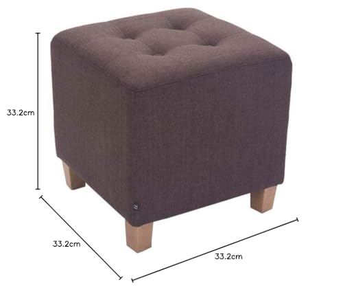 Image of Pouffes Bench Sitting Stool for Living Room Patio Kitchen Bench Puffy Wooden Mudda Ottoman Stools Footstool Pouf.(Brown)