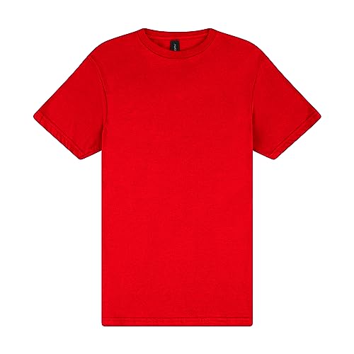 Image of Gildan Men's Round Neck Cotton Half Sleeve T-Shirt - Soft & Breathable Fabric | Casual & Comfortable Fit | Perfect Red